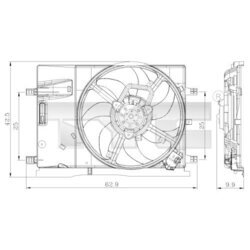 Ventilátor chladenia motora TYC 809-0018