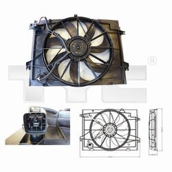 Ventilátor chladenia motora TYC 817-0001