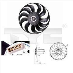 Ventilátor chladenia motora TYC 837-0012