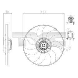 Ventilátor chladenia motora TYC 825-0019