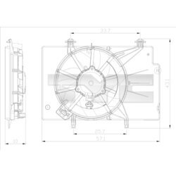 Ventilátor chladenia motora TYC 810-0043