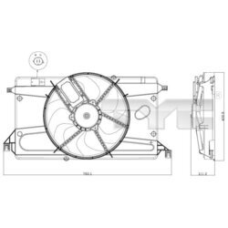 Ventilátor chladenia motora TYC 820-0002