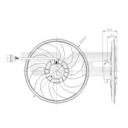 Ventilátor chladenia motora TYC 837-0037