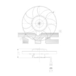 Ventilátor chladenia motora TYC 837-0025