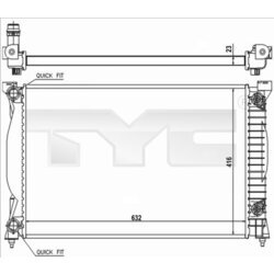 Chladič motora TYC 702-0014-R