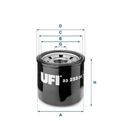 Olejový filter UFI 23.258.00
