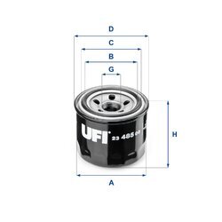 Olejový filter UFI 23.485.00