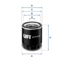 Olejový filter UFI 23.519.00