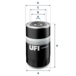 Palivový filter UFI 24.308.00