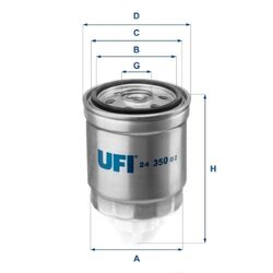 Palivový filter UFI 24.350.02