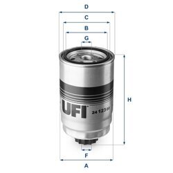 Palivový filter UFI 24.123.00