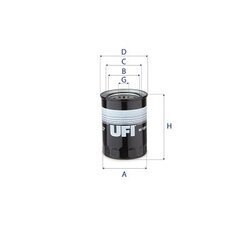 Olejový filter UFI 23.121.00