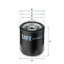Olejový filter UFI 23.449.00
