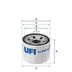 Olejový filter UFI 23.565.00