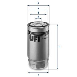 Palivový filter UFI 24.344.00