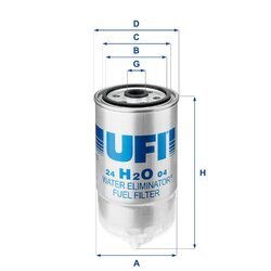 Palivový filter UFI 24.H2O.04
