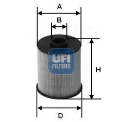 Palivový filter UFI 26.077.00