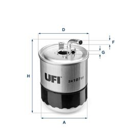 Palivový filter UFI 24.107.00