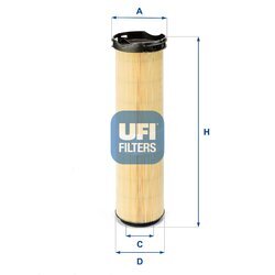 Vzduchový filter UFI 27.586.00