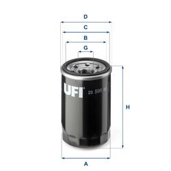 Olejový filter UFI 23.596.00