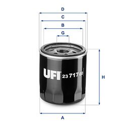 Olejový filter UFI 23.717.00