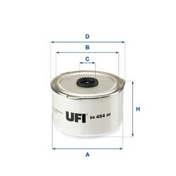 Palivový filter UFI 24.454.00