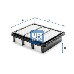Vzduchový filter UFI 30.454.00
