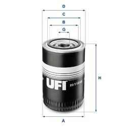 Olejový filter UFI 23.110.02