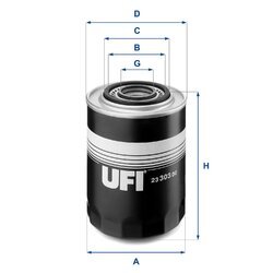 Olejový filter UFI 23.303.00