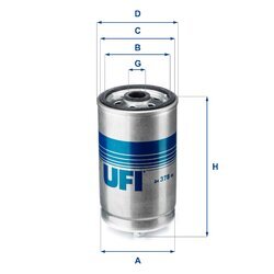 Palivový filter UFI 24.378.00