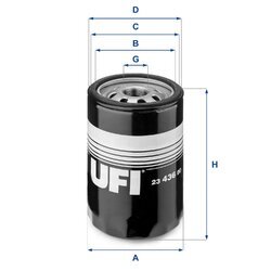 Olejový filter UFI 23.436.00