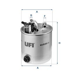 Palivový filter UFI 24.026.01