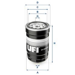 Palivový filter UFI 24.443.00