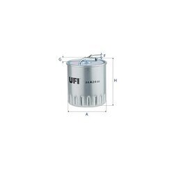 Palivový filter UFI 24.A24.00