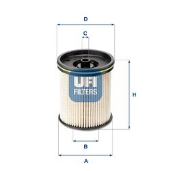 Palivový filter UFI 26.122.00