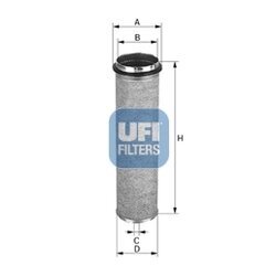Filter sekundárneho vzduchu UFI 27.480.00
