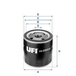 Olejový filter UFI 23.299.00