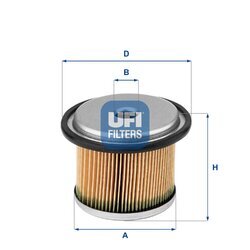 Palivový filter UFI 26.676.00