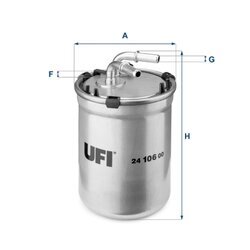Palivový filter UFI 24.106.00