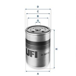 Palivový filter UFI 24.307.00