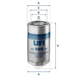Palivový filter UFI 24.999.04