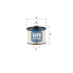 Palivový filter UFI 26.195.00