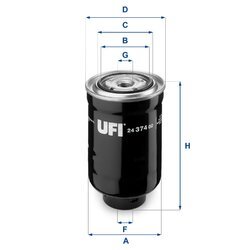 Palivový filter UFI 24.374.00