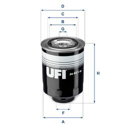 Palivový filter UFI 24.411.00