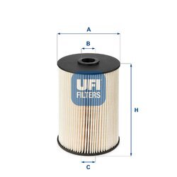 Palivový filter UFI 26.021.00