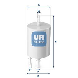 Palivový filter UFI 31.854.00