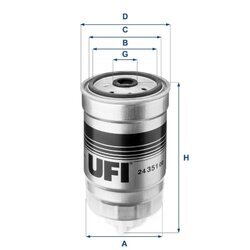 Palivový filter UFI 24.351.00