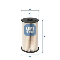 Palivový filter UFI 26.007.00