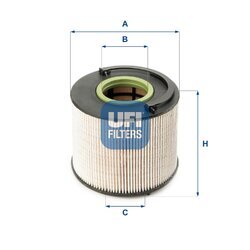 Palivový filter UFI 26.015.00