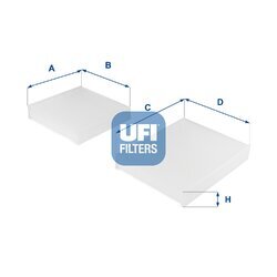 Filter vnútorného priestoru UFI 53.143.00
